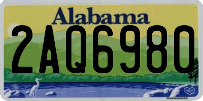 AL license plate 2AQ6980