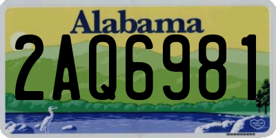 AL license plate 2AQ6981
