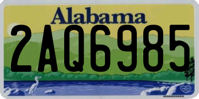 AL license plate 2AQ6985