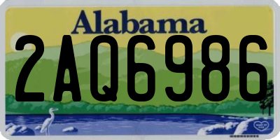 AL license plate 2AQ6986