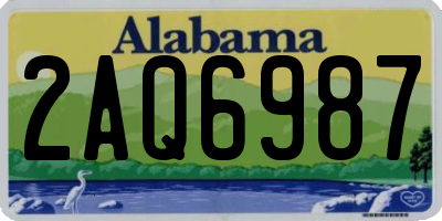 AL license plate 2AQ6987