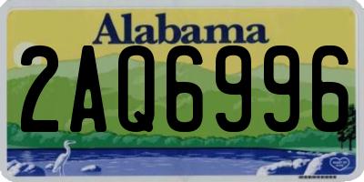AL license plate 2AQ6996