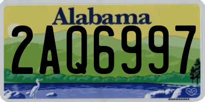 AL license plate 2AQ6997