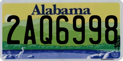 AL license plate 2AQ6998