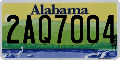 AL license plate 2AQ7004