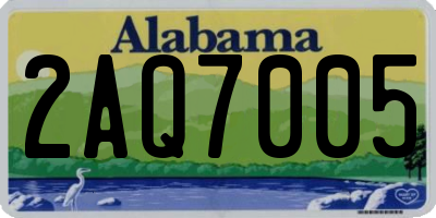 AL license plate 2AQ7005