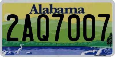 AL license plate 2AQ7007