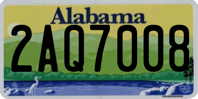 AL license plate 2AQ7008