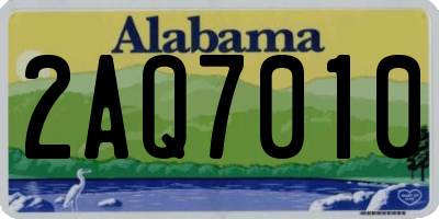 AL license plate 2AQ7010
