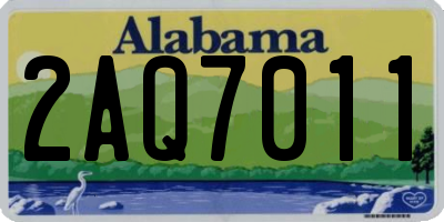 AL license plate 2AQ7011
