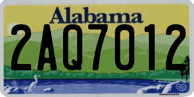 AL license plate 2AQ7012
