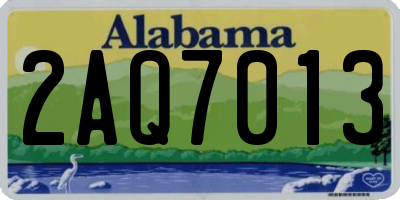 AL license plate 2AQ7013