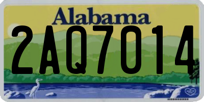 AL license plate 2AQ7014