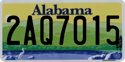 AL license plate 2AQ7015