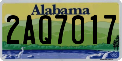 AL license plate 2AQ7017