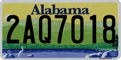 AL license plate 2AQ7018