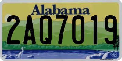 AL license plate 2AQ7019