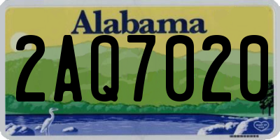 AL license plate 2AQ7020