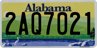 AL license plate 2AQ7021
