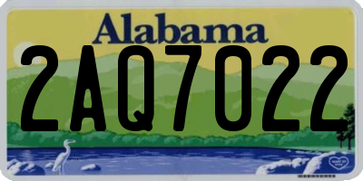 AL license plate 2AQ7022