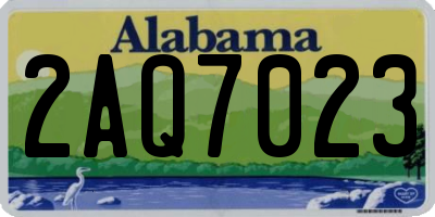 AL license plate 2AQ7023