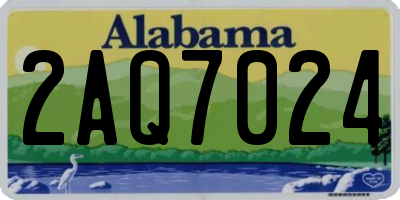 AL license plate 2AQ7024