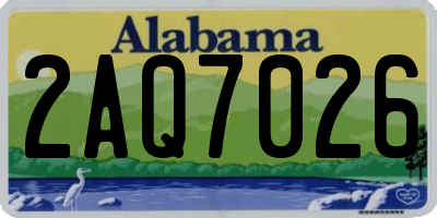 AL license plate 2AQ7026