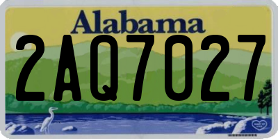 AL license plate 2AQ7027