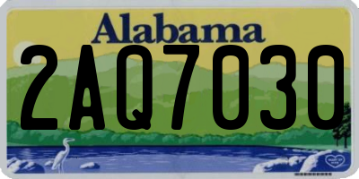 AL license plate 2AQ7030
