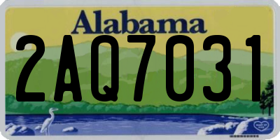AL license plate 2AQ7031