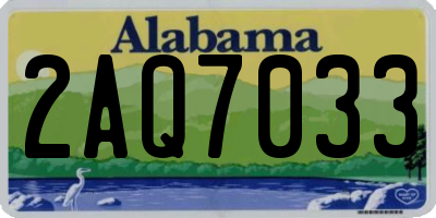AL license plate 2AQ7033