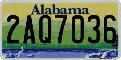 AL license plate 2AQ7036