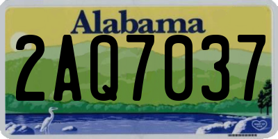 AL license plate 2AQ7037