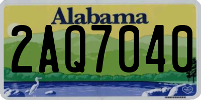AL license plate 2AQ7040
