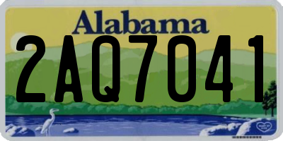AL license plate 2AQ7041