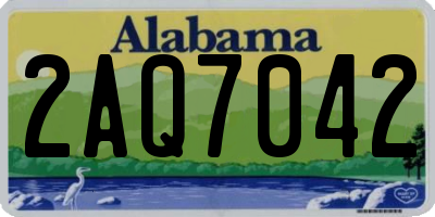 AL license plate 2AQ7042