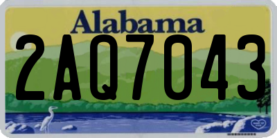 AL license plate 2AQ7043