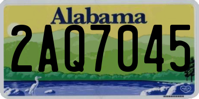 AL license plate 2AQ7045