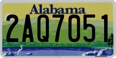AL license plate 2AQ7051