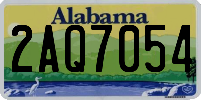 AL license plate 2AQ7054