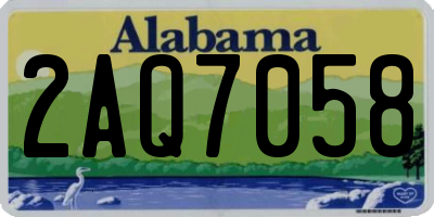 AL license plate 2AQ7058