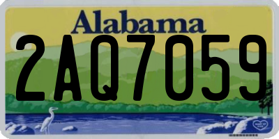 AL license plate 2AQ7059
