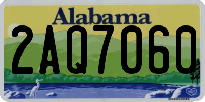 AL license plate 2AQ7060