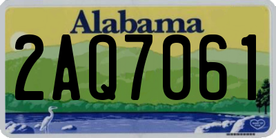 AL license plate 2AQ7061