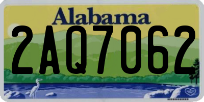 AL license plate 2AQ7062