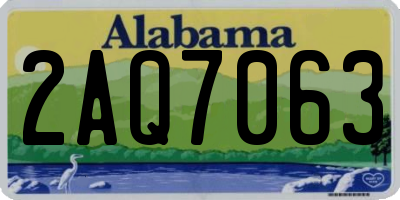 AL license plate 2AQ7063