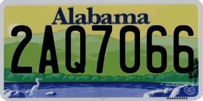 AL license plate 2AQ7066