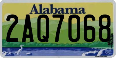 AL license plate 2AQ7068