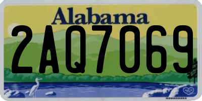 AL license plate 2AQ7069