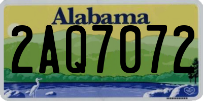 AL license plate 2AQ7072